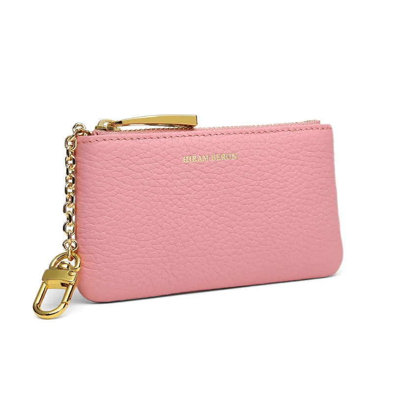 Leather Key Case Wallet with Chain & RFID Blocking