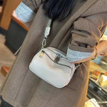 Women Cowhide Small Handbag Popular and Versatile Genuine Leather