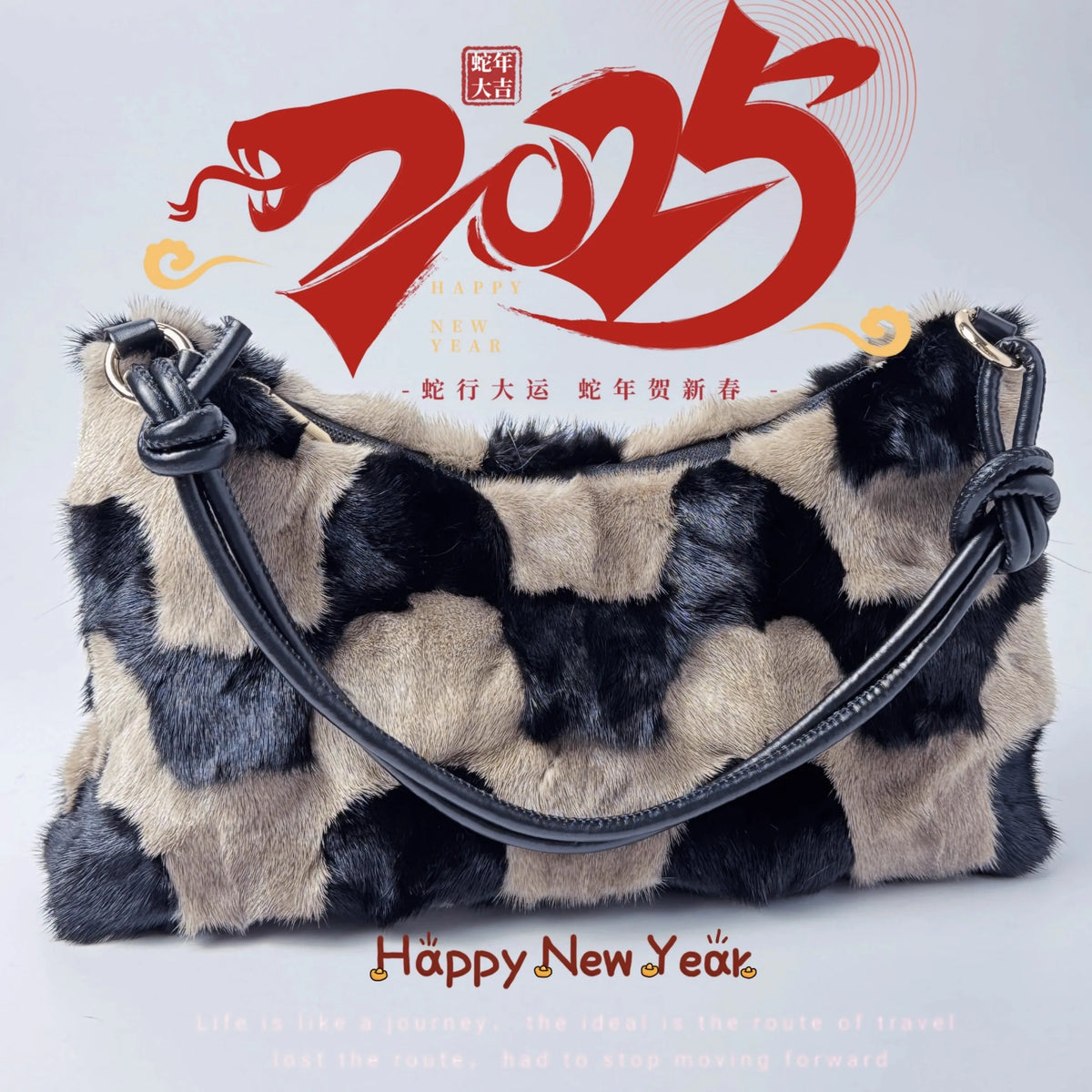 Mink Fur Shoulder Bag – Luxury Women's Crossbody Handbag