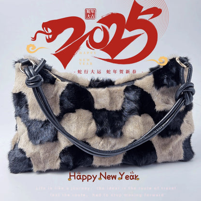 Mink Fur Shoulder Bag – Luxury Women's Crossbody Handbag