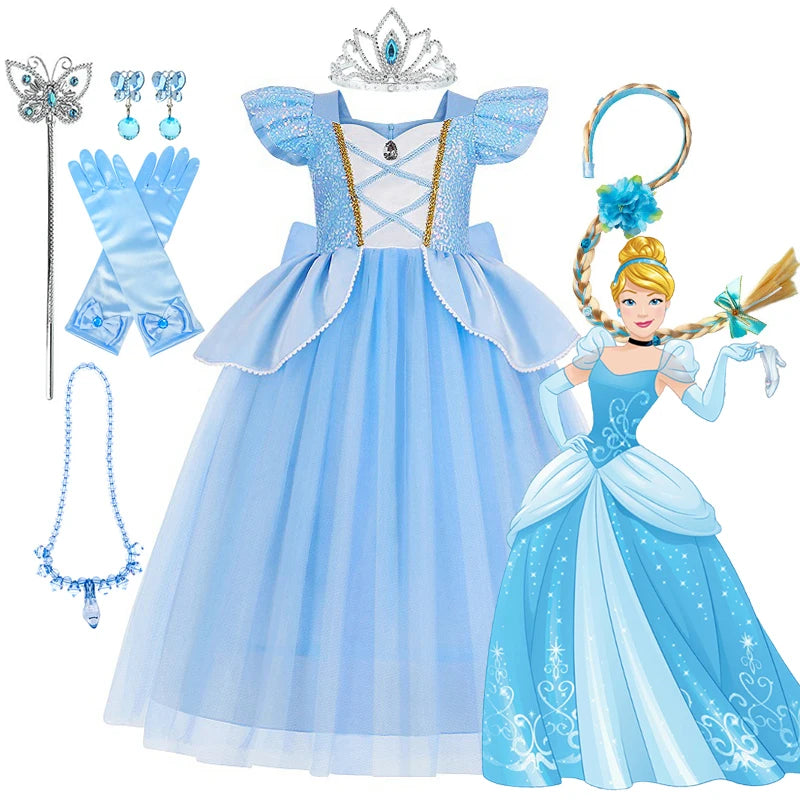 Cinderella Princess Ball Gown Costume Dress
