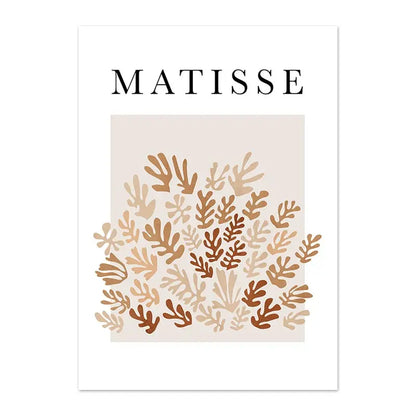 Boho Abstract Geometric Canvas Wall Art Print – Terracotta Beige Decor