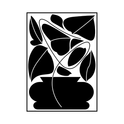 Retro Floral Bouquet Canvas Wall Art – Mid-Century Poster Print