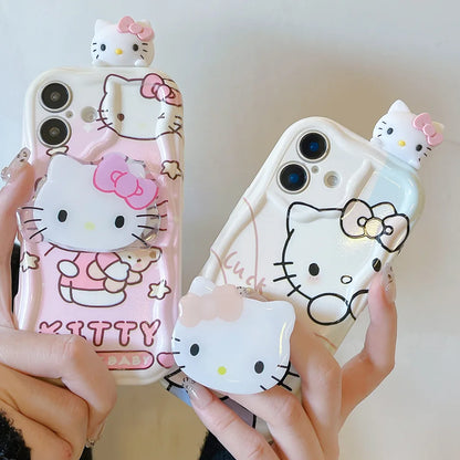 Pink Kitty Grip Tok Phone Holder for Samsung Galaxy
