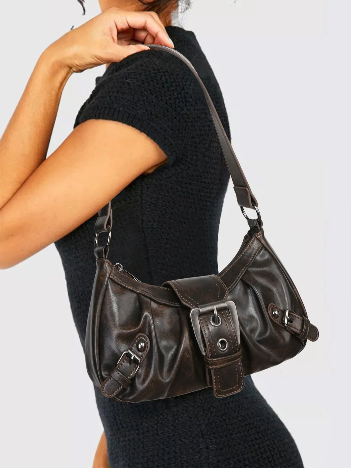Maillard Y2K Vintage Leather Shoulder Bag