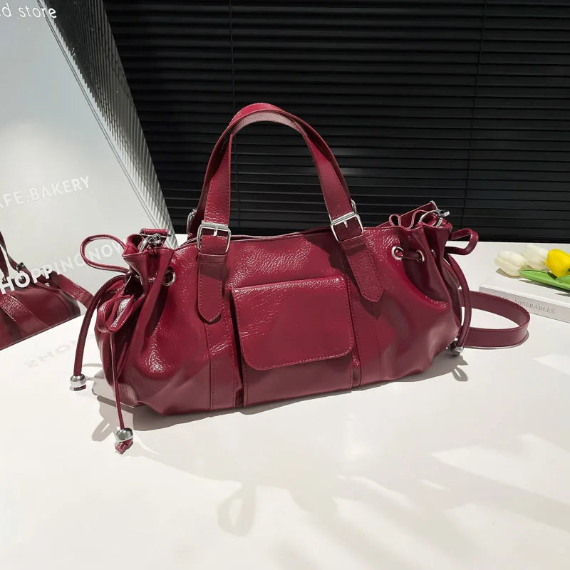 PU Leather Pillow Shoulder Bag – Women's Korean Crossbody Handbag