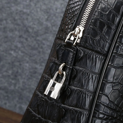 Alligator Leather Briefcase for Men – 16-Inch Laptop Bag