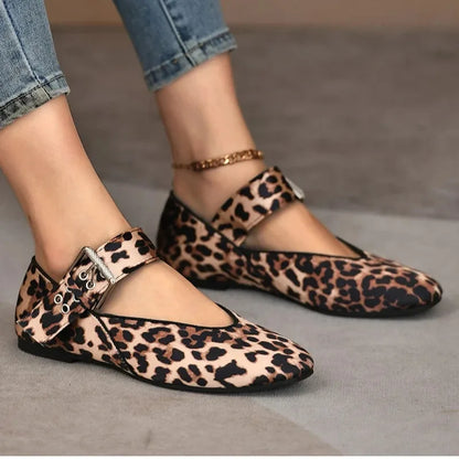 Women's Ballet Flats – Mary Jane Buckle Strap Flat Shoes