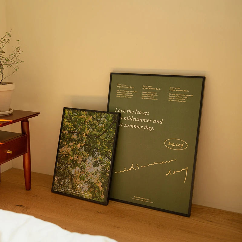 Summer Nature Scenery Poster – Fresh Green Botanical Wall Art