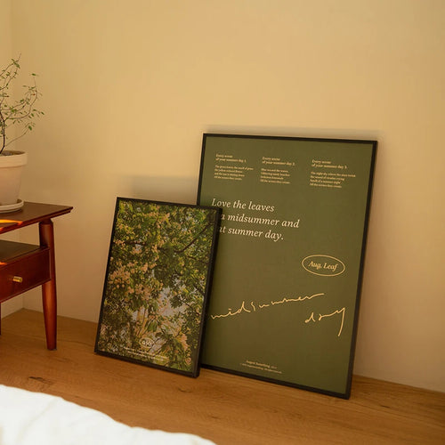 Summer Nature Scenery Poster – Fresh Green Botanical Wall Art