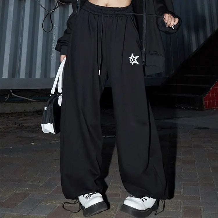 Hip-Hop Wide Leg Sweatpants – Unisex Loose Casual Street Sports Pants