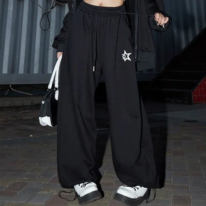 Hip-Hop Wide Leg Sweatpants – Unisex Loose Casual Street Sports Pants