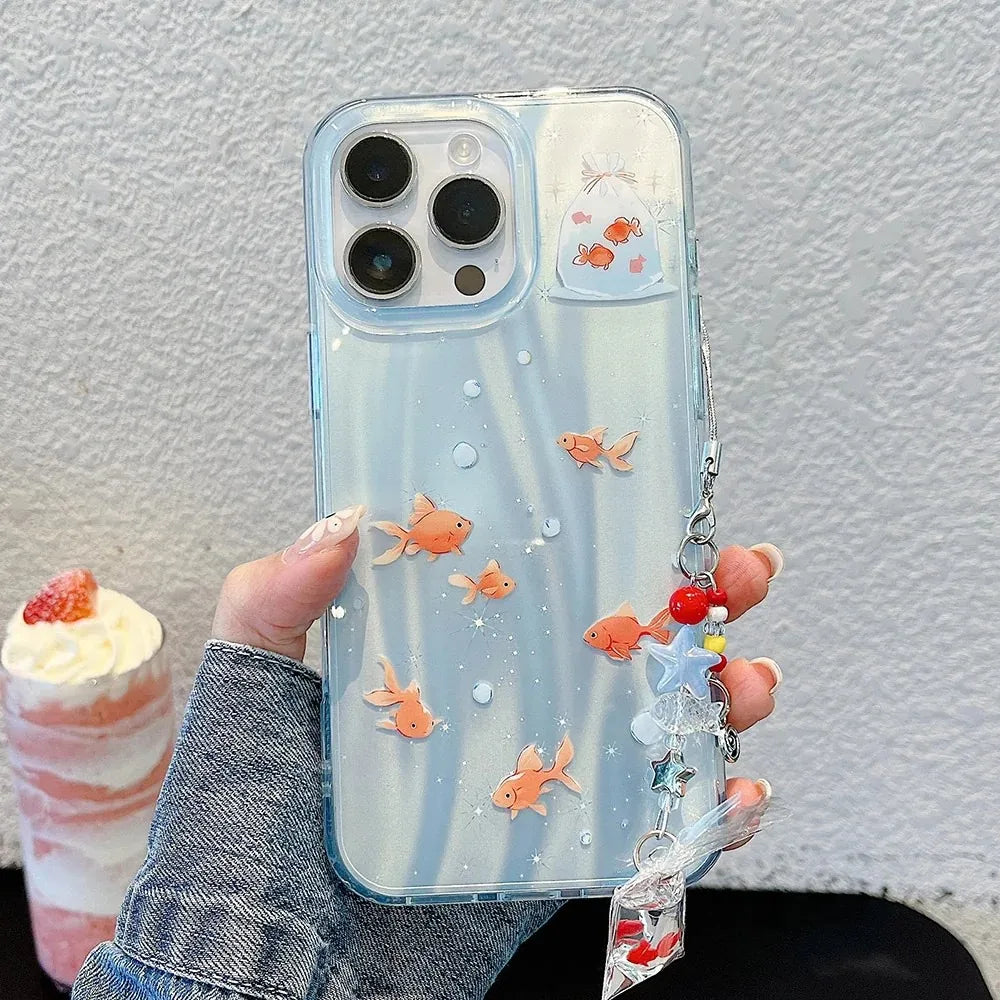 Goldfish Aesthetic Samsung Galaxy Case – Clear Cute Design