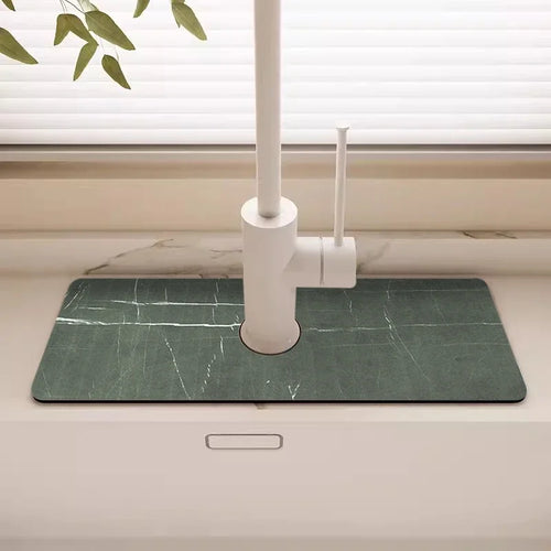 Faucet Splash Guard Mat – Absorbent Sink Countertop Water Pad for Bathroom & Kitchen