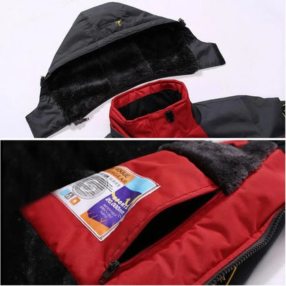 Men's Winter Parka Jacket – Windproof Fleece-Lined Hooded Anorak