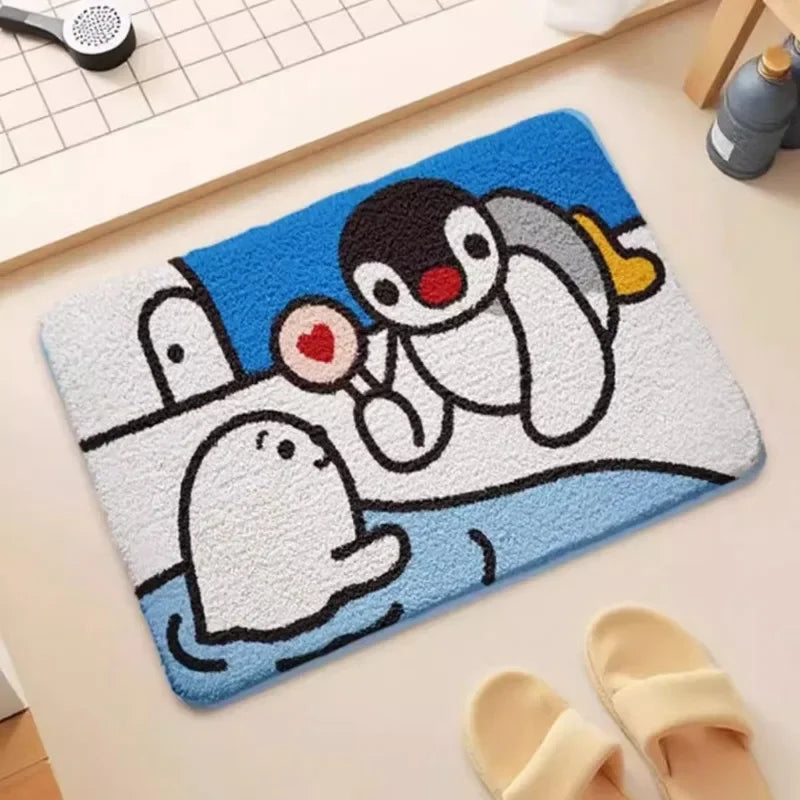 Cute Cartoon Floor Mat – Absorbent Non-Slip Bath & Door Rug
