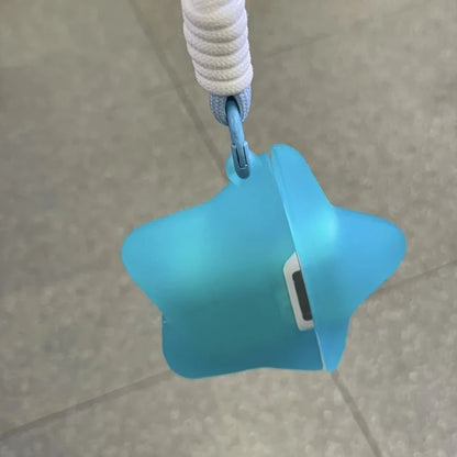Star-Shaped Silicone AirPods Case with Pendant Charm