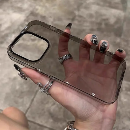 Crystal Clear Hard PC Case for iPhone 11–17 Series