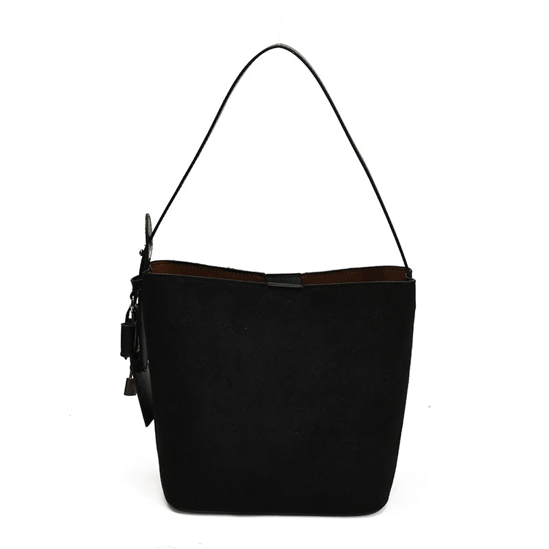 PU Leather Bucket Bag – Women's Retro Crossbody Shoulder Bag