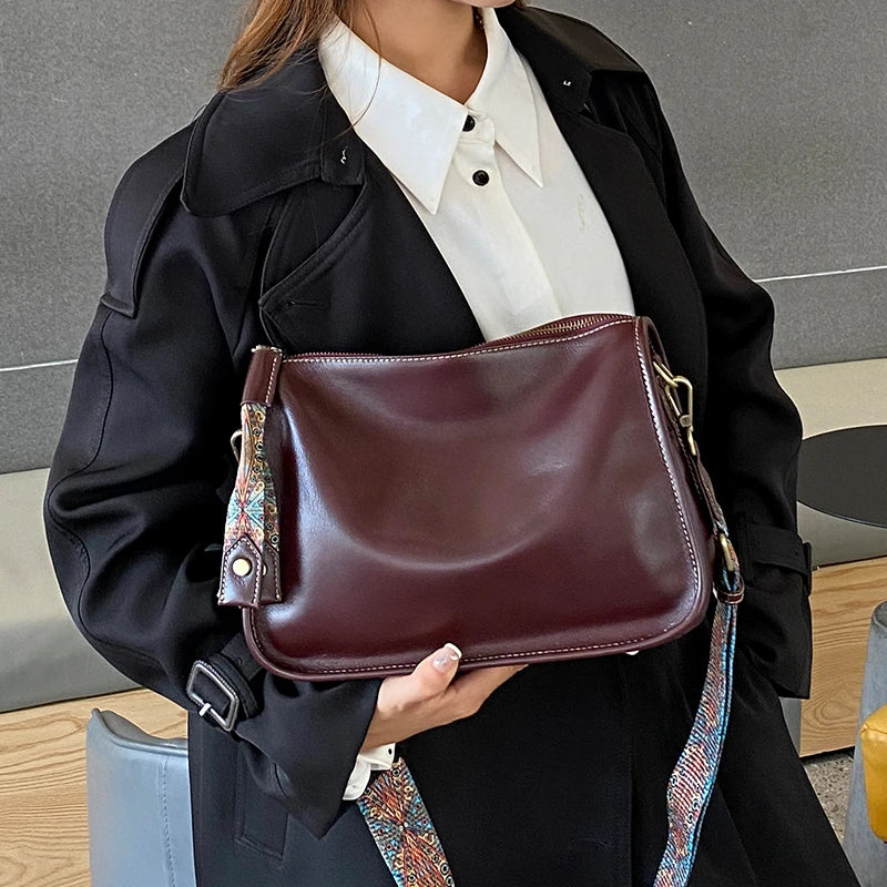 Women's Cowhide Genuine Leather Shoulder Bag