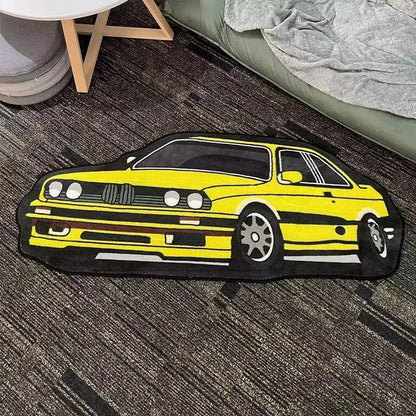Car Shaped Rug – Soft Non-Slip Cartoon Floor Mat for Home Decor