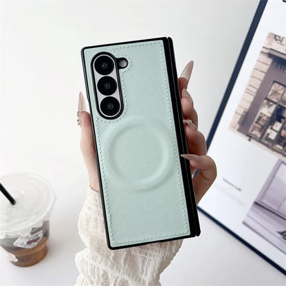 Samsung Galaxy Z Fold Vegan Leather MagSafe Case – Wireless Charging Compatible