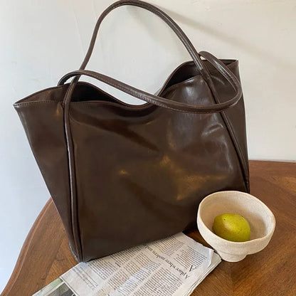Portable Texture Tote Bag for Women Shoulder Underarm Bag