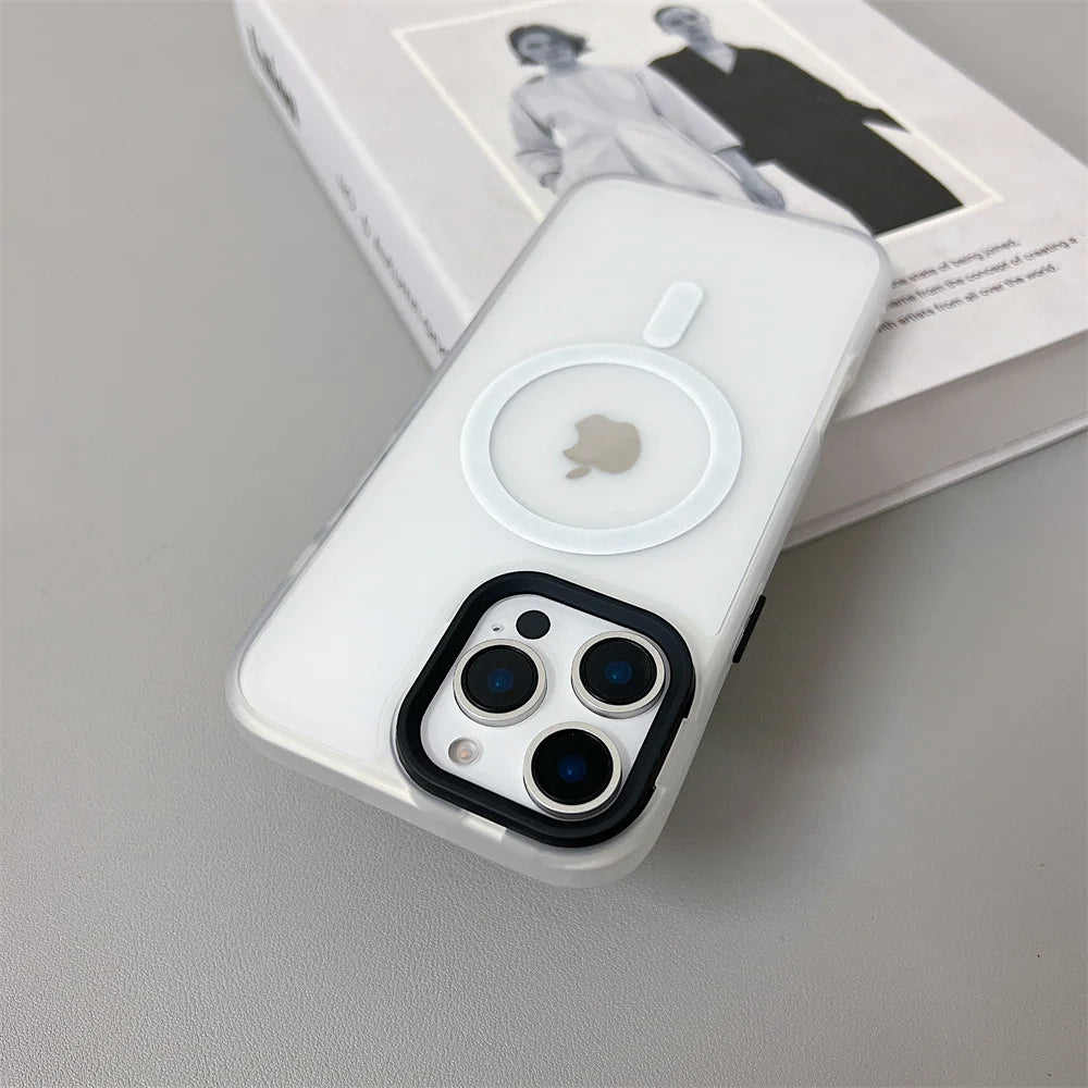 MagSafe iPhone Case – Magnetic Wireless Charging Shockproof Matte Cover