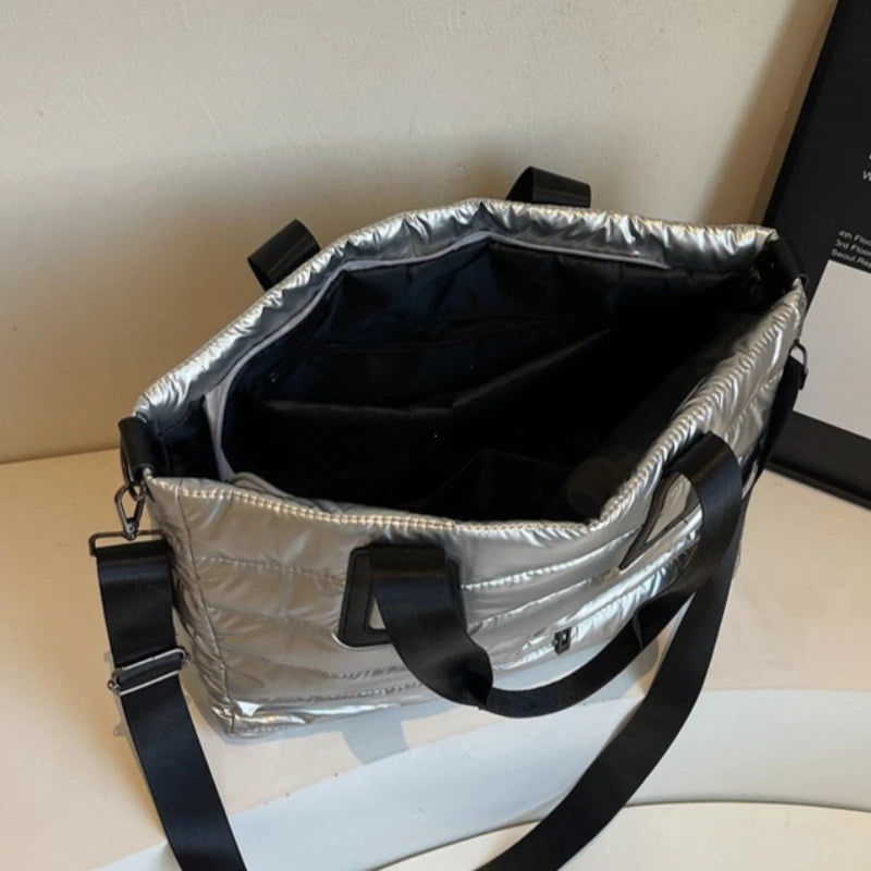 Large Capaci Casual Sle Women's down Cotton Jaet Bag
