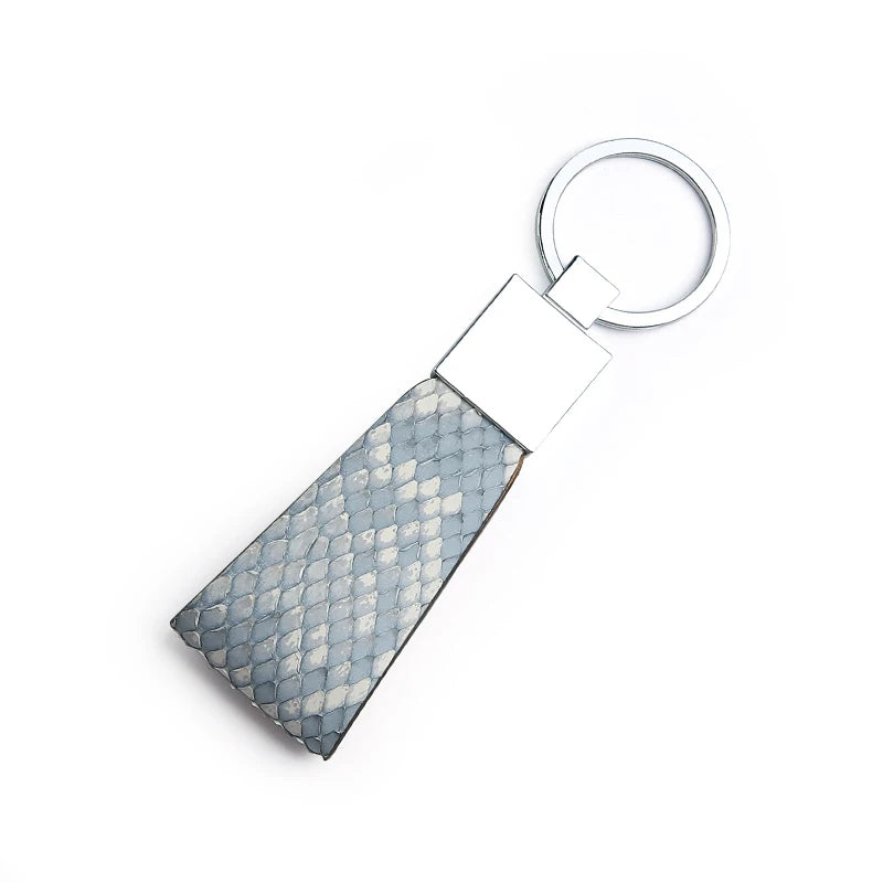 Premium Exotic Skin Leather Key Fob – Luxury Gift Keychain