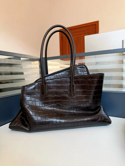 Genuine Leather Large Tote Bag – Women's Luxury Shoulder Handbag
