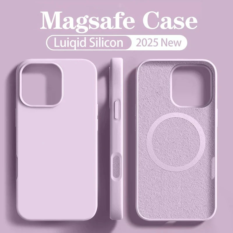 Liquid Silicone MagSafe Case for iPhone 17 16 15 14 13 12 Series