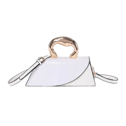 Solid Alligator PU Shoulder and Crossbody Bags