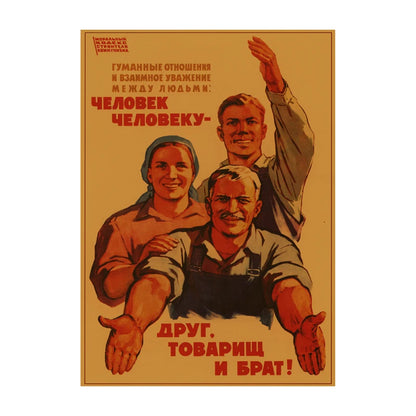 Soviet USSR Vintage Poster Wall Art Print – Retro CCCP Canvas Decor