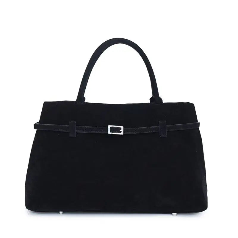 New Luxury Brand Rodeo Faux Suede Brown Gold Buckle Shoulder Bags