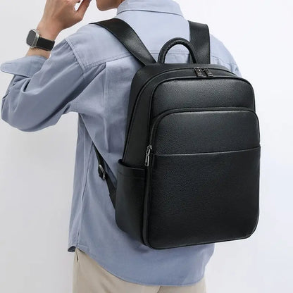 Genuine Leather Men's Laptop Backpack – 15.6 Inch