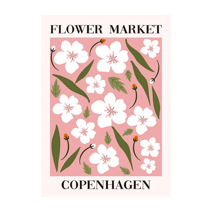 Flower Market Tuscany Poster – Floral Wall Art Print Unframed