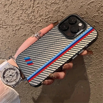 Carbon Fiber Racing Stripe iPhone Case – BMW M Style