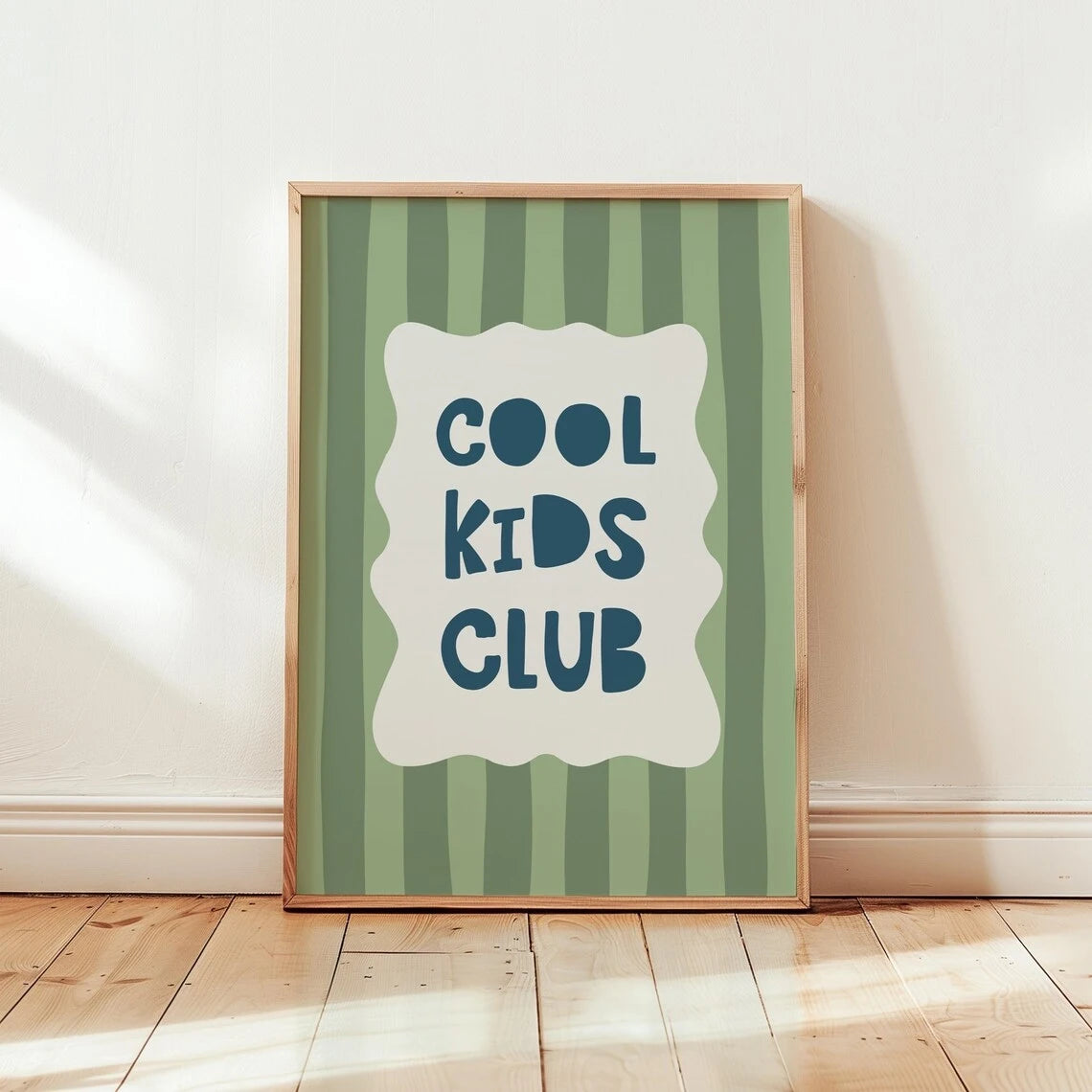 Cool Kids Club Wall Art Print – Kids Room Typography Poster