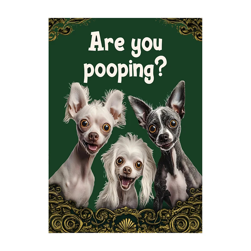 Funny Cow Poster – Are You Pooping? Farm Animal Bathroom Art