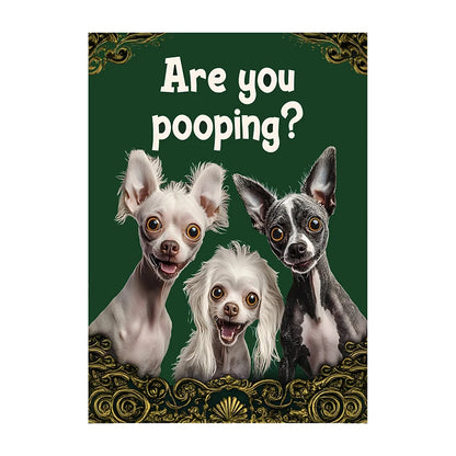 Funny Cow Poster – Are You Pooping? Farm Animal Bathroom Art