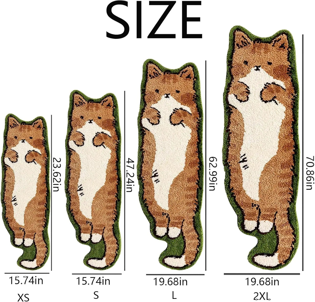 Cartoon Cat Rug – Non-Slip Soft Floor Mat for Bedroom & Living Room