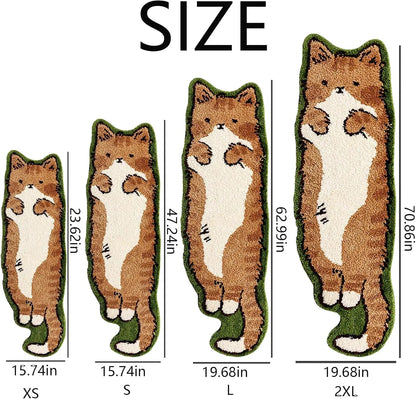 Cartoon Cat Rug – Non-Slip Soft Floor Mat for Bedroom & Living Room