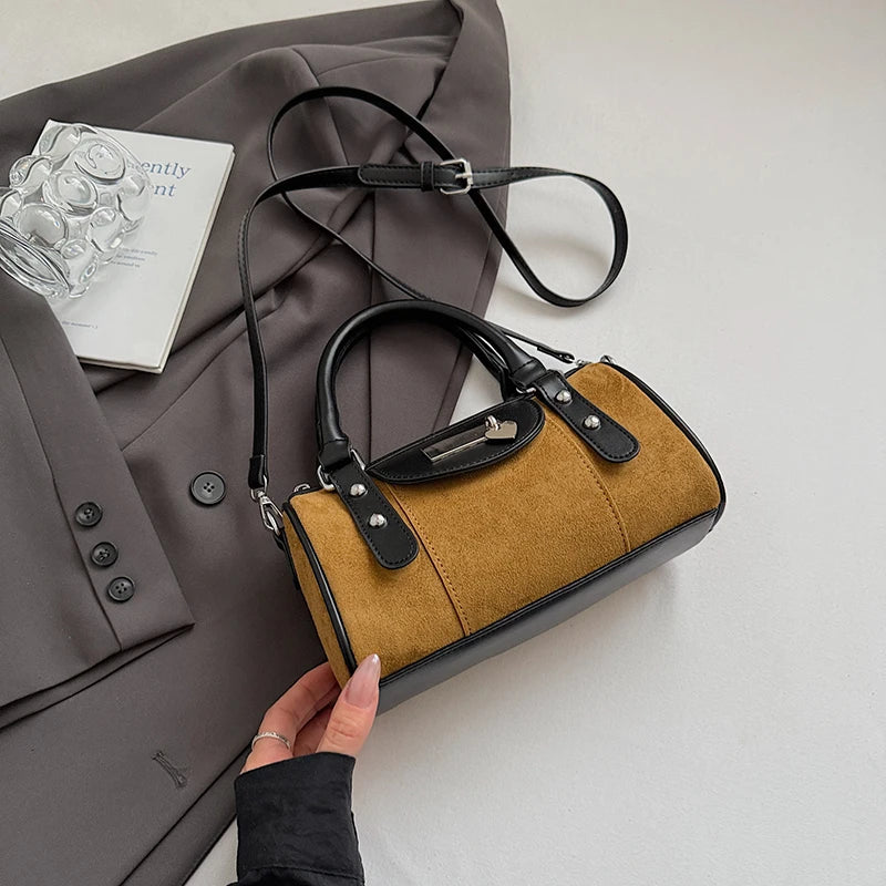 Vintage Small Faux Suede Shoulder Bags