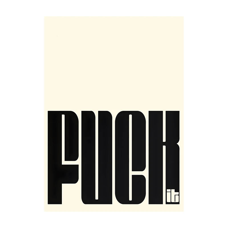 Bold Typography Wall Art Poster – Modern Minimalist Print