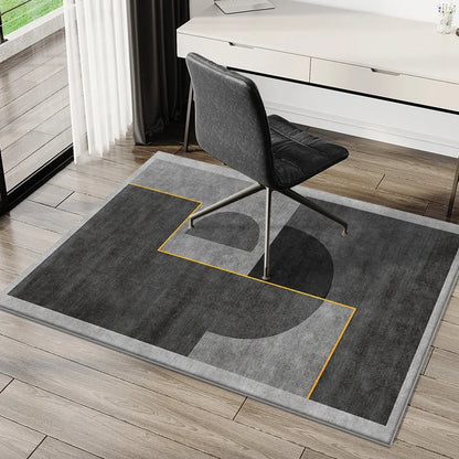 Vikama Modern Minimalist Rug Study Office Computer Desk Gaming Chair Anti-Slip Mat Bedroom Carpet