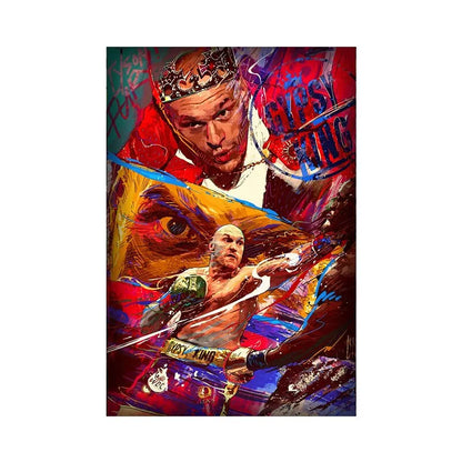 Boxing Legends Graffiti Art Poster – Sports Canvas Print