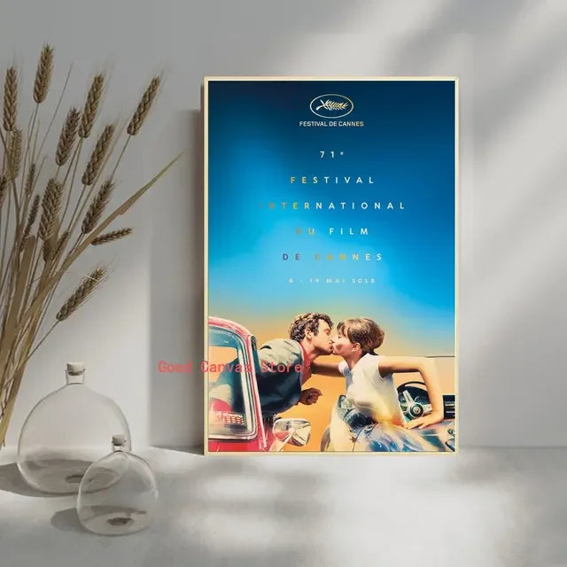 Cannes Film Festival Vintage Poster – Retro Movie Wall Art