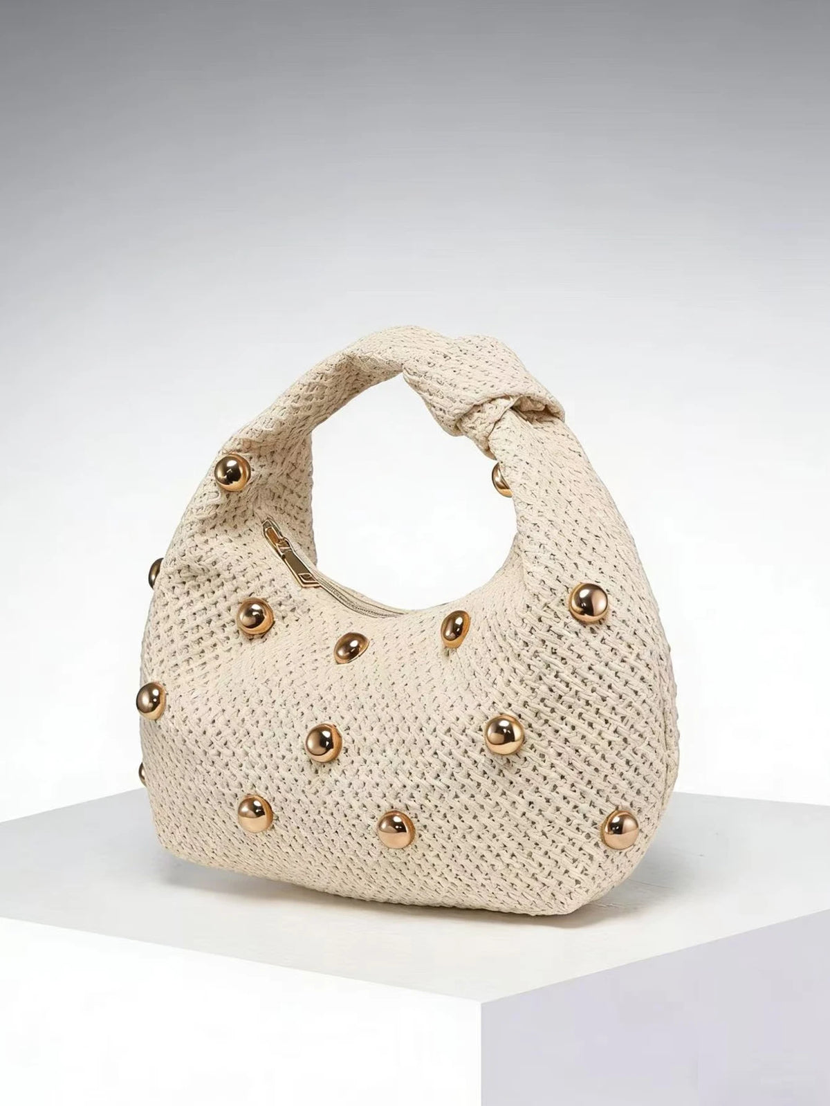 Retro Bohemian Embossed Straw Shoulder Bag