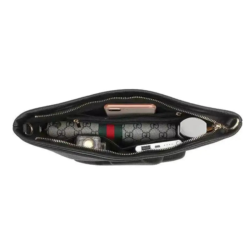 Genuine Leather Women's Crossbody Clutch Bag – Luxury Shoulder Purse